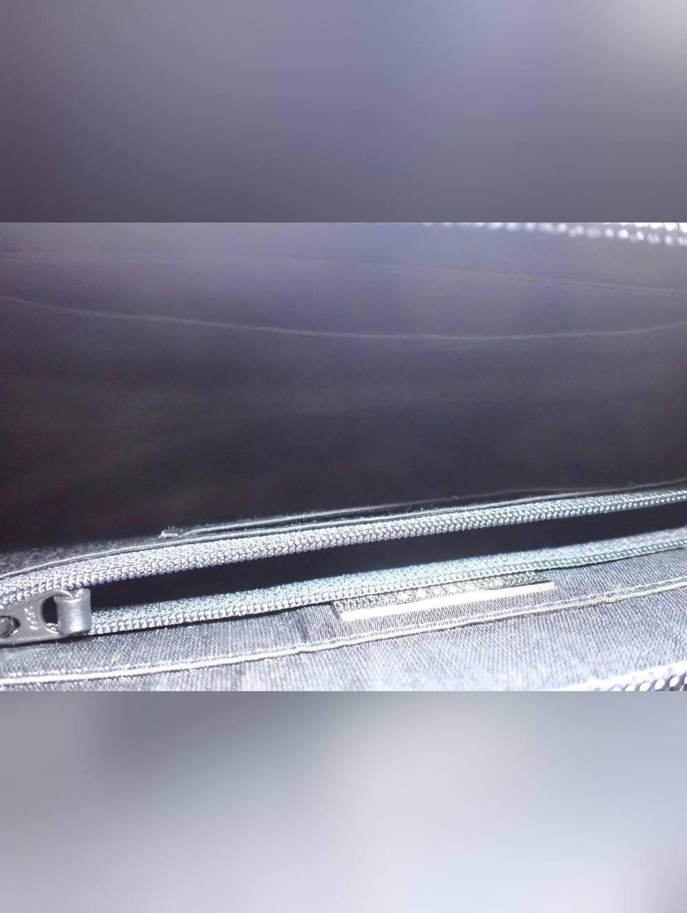 Burberry Black Shoulder Bag Black Leather Gray Stitched Suede Trim - Picture 7 of 12